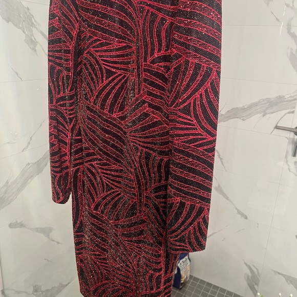 NIGHT WAY DRESS SIZE 6 art deco red black gala wedding cruise wear - Picture 16 of 16